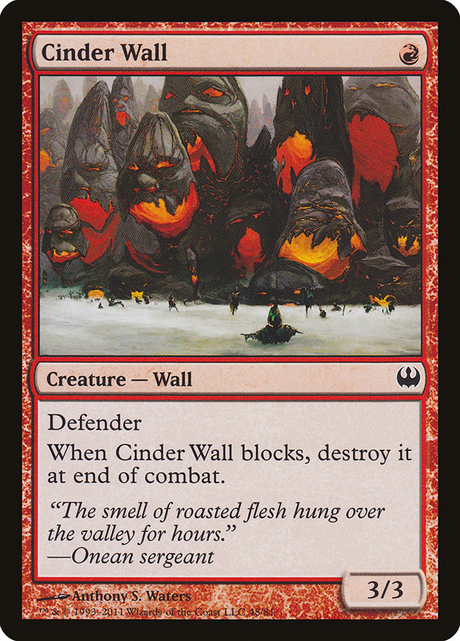 Cinder Wall [Duel Decks: Knights vs. Dragons] | Card Citadel