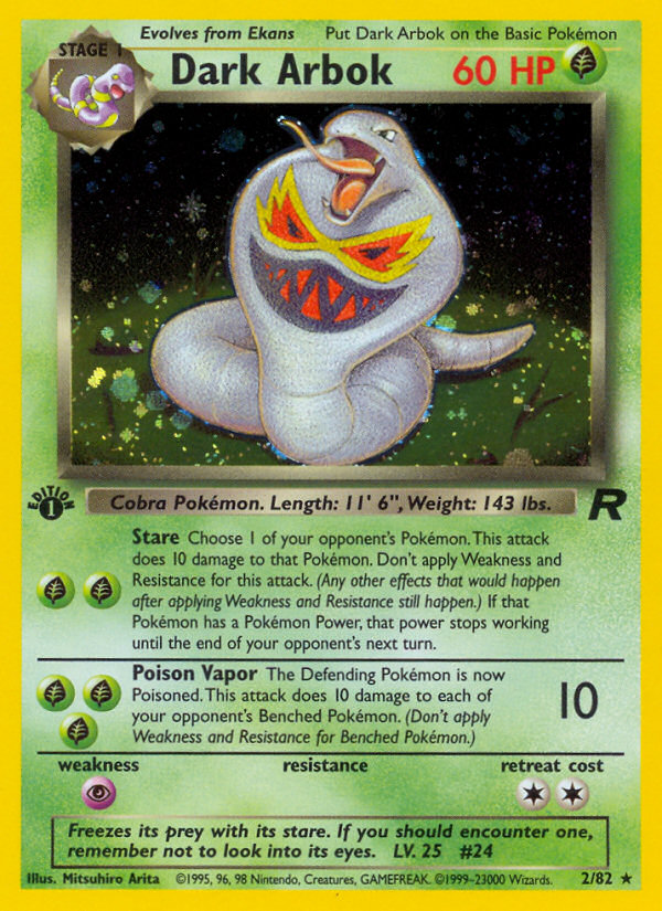 Dark Arbok (2/82) [Team Rocket 1st Edition] | Card Citadel