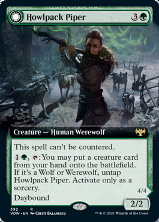 Howlpack Piper // Wildsong Howler (Extended) [Innistrad: Crimson Vow] | Card Citadel