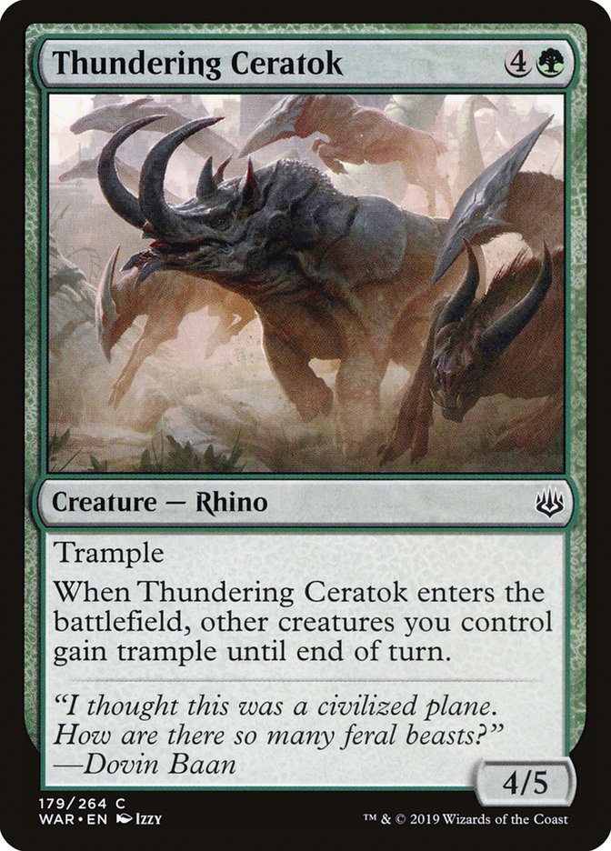 Thundering Ceratok [War of the Spark] | Card Citadel