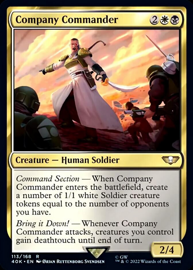 Company Commander (Surge Foil) [Universes Beyond: Warhammer 40,000] | Card Citadel