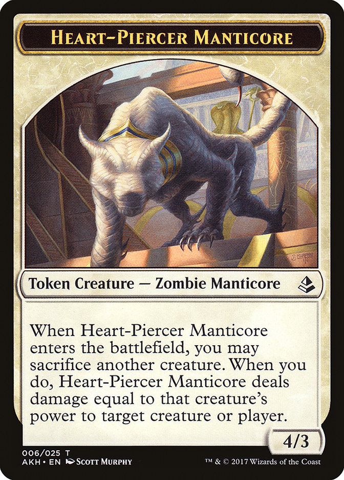 Heart-Piercer Manticore Token [Amonkhet Tokens] | Card Citadel