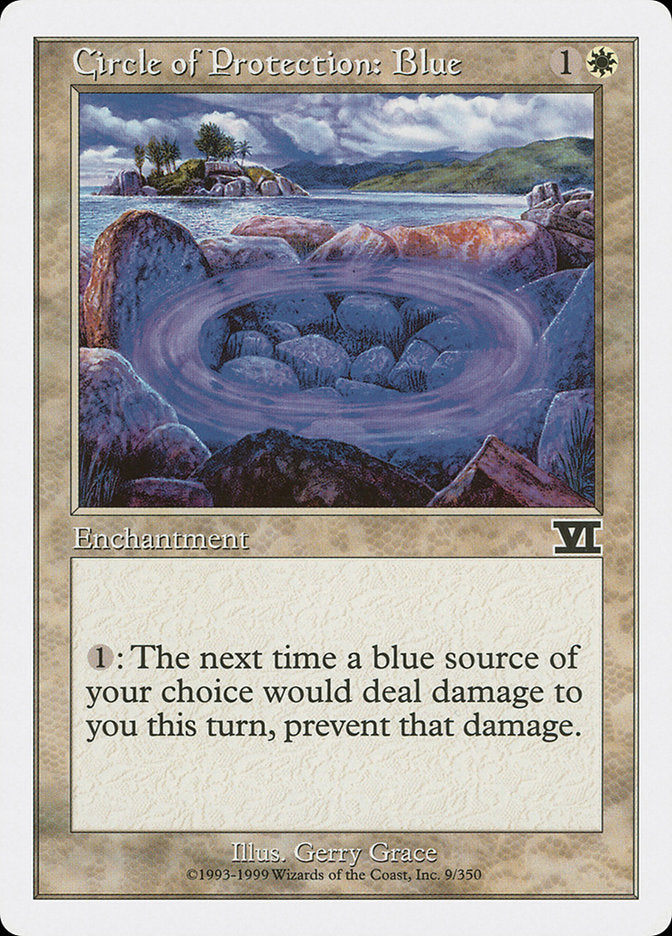 Circle of Protection: Blue [Classic Sixth Edition] | Card Citadel