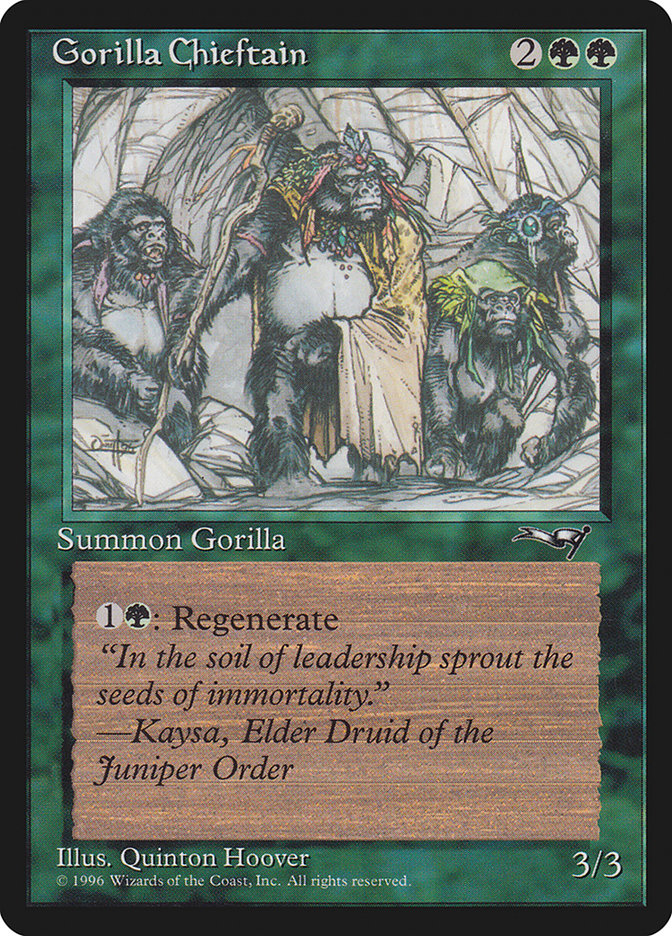 Gorilla Chieftain (Four Gorilla Art) [Alliances] | Card Citadel