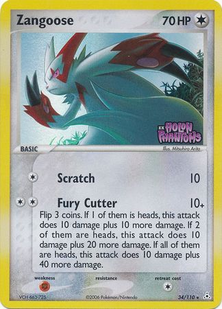 Zangoose (34/110) (Stamped) [EX: Holon Phantoms] | Card Citadel