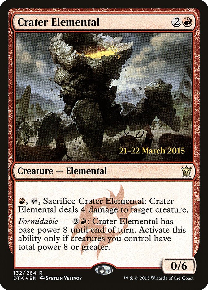 Crater Elemental [Dragons of Tarkir Promos] | Card Citadel