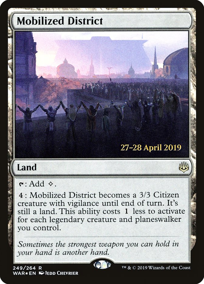 Mobilized District  [War of the Spark Prerelease Promos] | Card Citadel