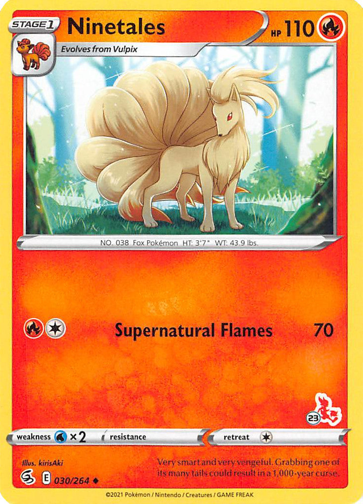 Ninetales (30/264) (Cinderace Stamp #23) [Battle Academy 2022] | Card Citadel