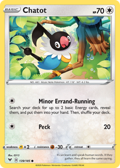 Chatot (139/185) [Sword & Shield: Vivid Voltage] | Card Citadel