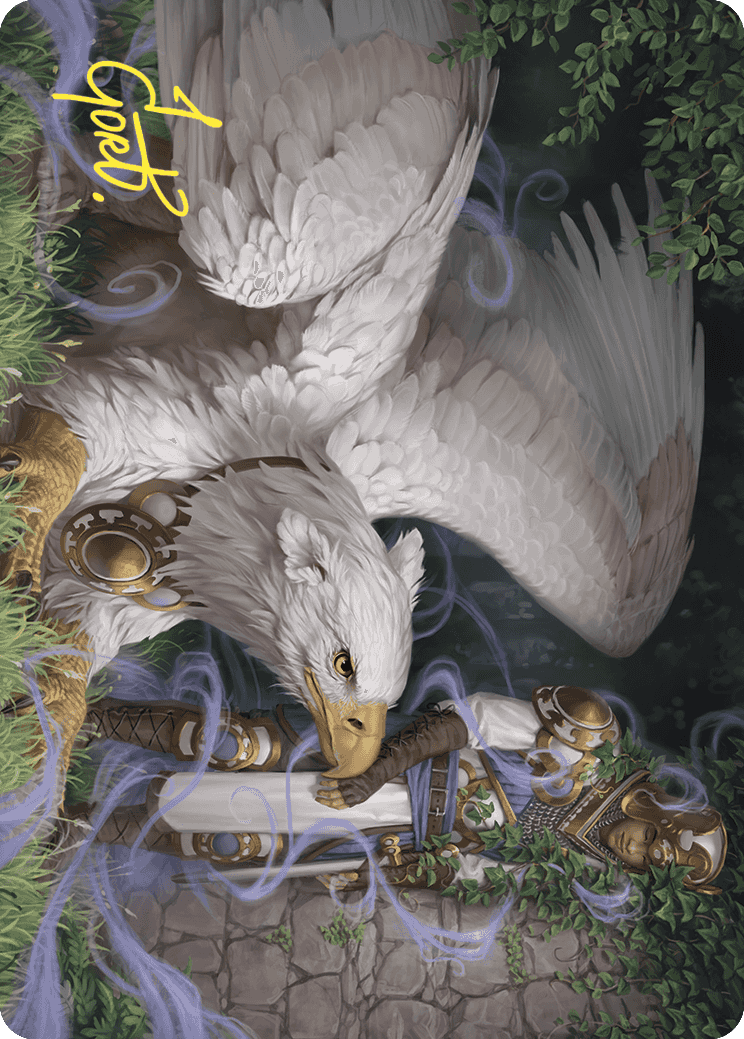 Dutiful Griffin Art Card (Gold-Stamped Signature) [Wilds of Eldraine Art Series] | Card Citadel