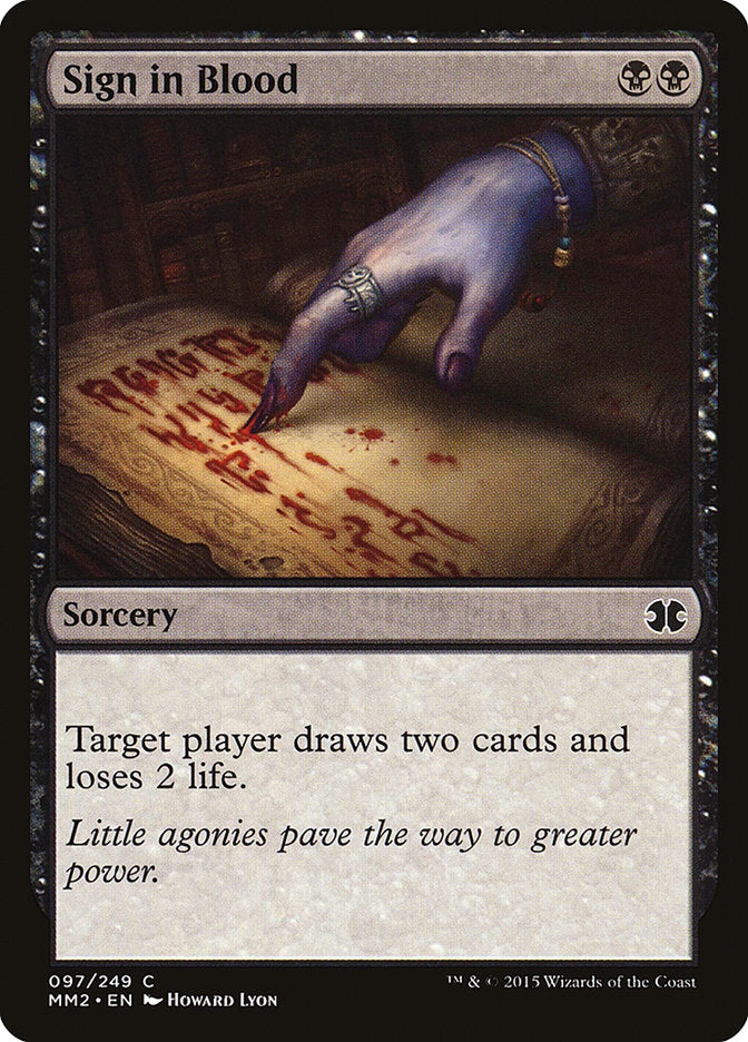 Sign in Blood [Modern Masters 2015] | Card Citadel