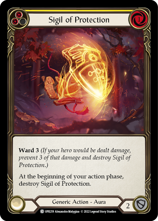 Sigil of Protection (Yellow) [UPR219] (Uprising)  Rainbow Foil | Card Citadel