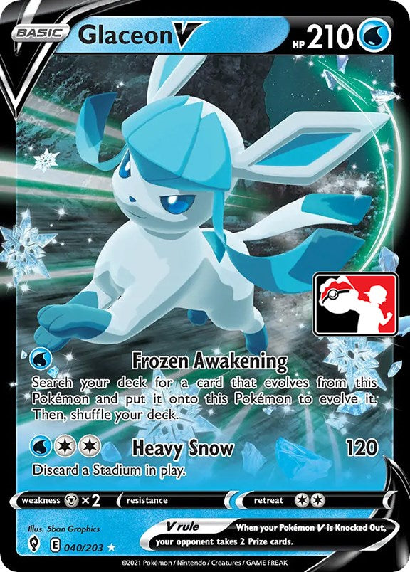Glaceon V (040/203) [Prize Pack Series One] | Card Citadel