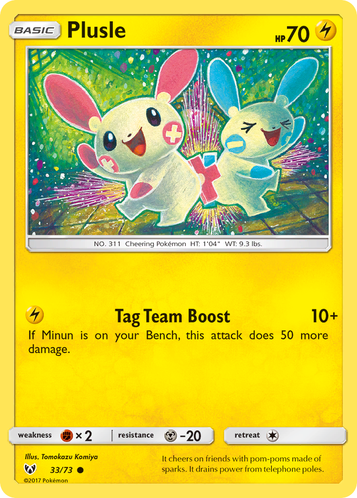 Plusle (33/73) [Sun & Moon: Shining Legends] | Card Citadel