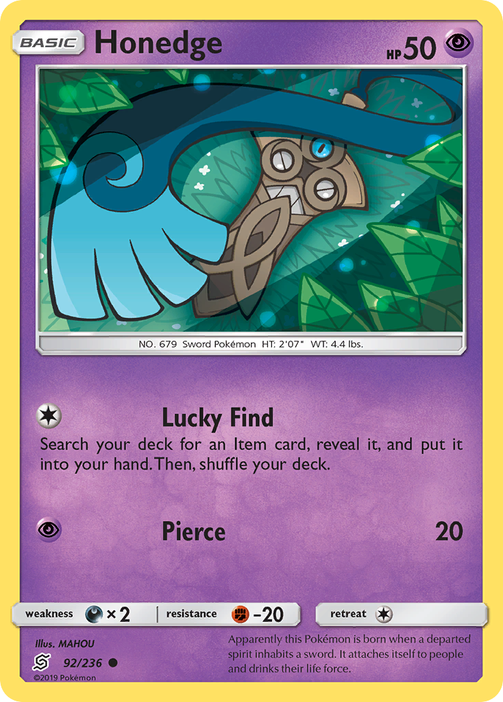 Honedge (92/236) [Sun & Moon: Unified Minds] | Card Citadel