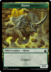 Bird // Rhino Double-Sided Token [Ravnica Remastered Tokens] | Card Citadel