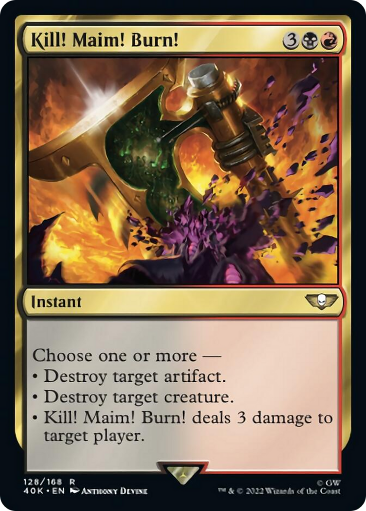 Kill! Maim! Burn! (Surge Foil) [Universes Beyond: Warhammer 40,000] | Card Citadel