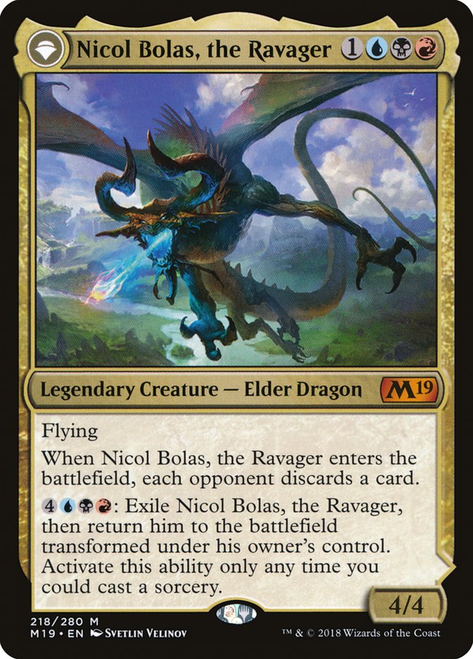 Nicol Bolas, the Ravager // Nicol Bolas, the Arisen [Core Set 2019] | Card Citadel