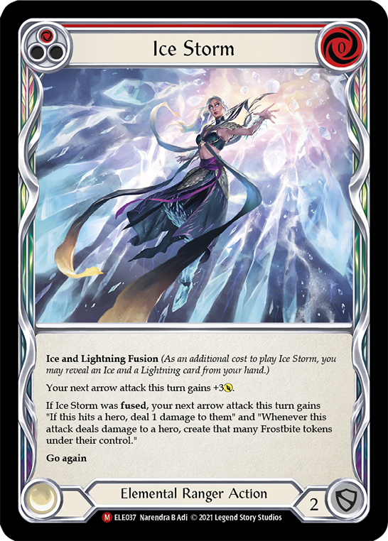 Ice Storm [ELE037] (Tales of Aria)  1st Edition Rainbow Foil | Card Citadel