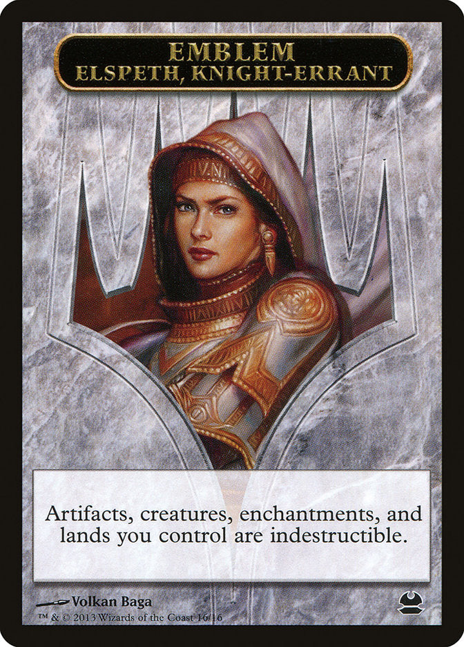 Elspeth, Knight-Errant Emblem [Modern Masters Tokens] | Card Citadel