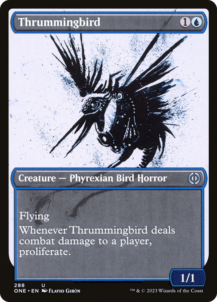 Thrummingbird (Showcase Ichor) [Phyrexia: All Will Be One] | Card Citadel