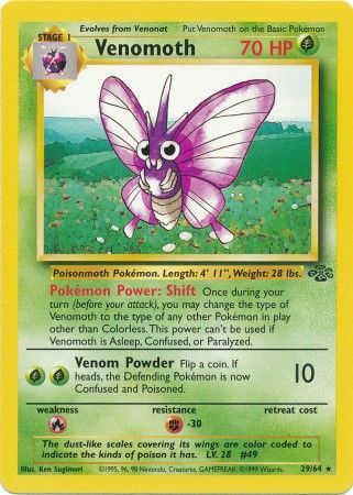 Venomoth (29/64) [Jungle Unlimited] | Card Citadel