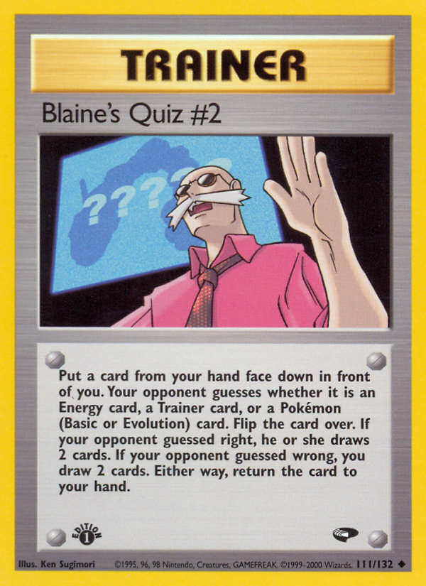 Blaine's Quiz #2 (111/132) [Gym Challenge 1st Edition] | Card Citadel