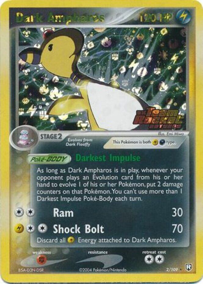 Dark Ampharos (2/109) (Stamped) [EX: Team Rocket Returns] | Card Citadel