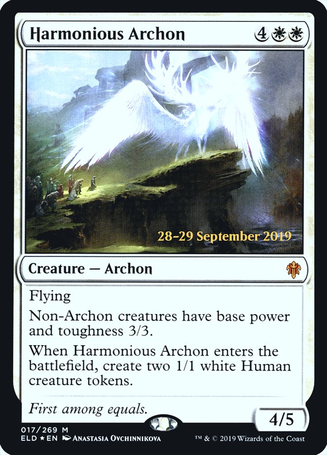 Harmonious Archon  [Throne of Eldraine Prerelease Promos] | Card Citadel