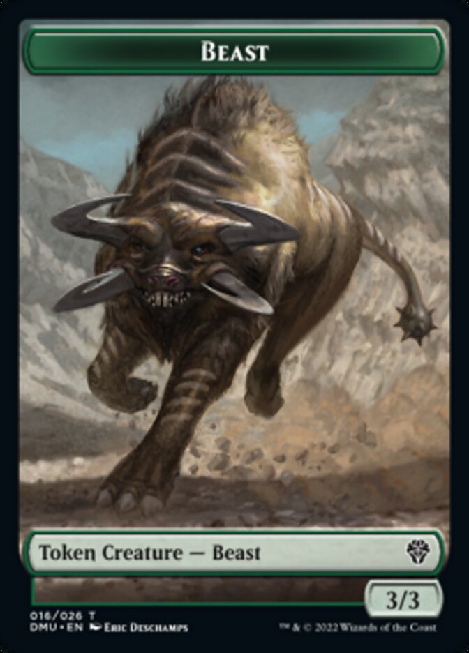 Kavu // Beast Double-sided Token [Dominaria United Commander Tokens] | Card Citadel