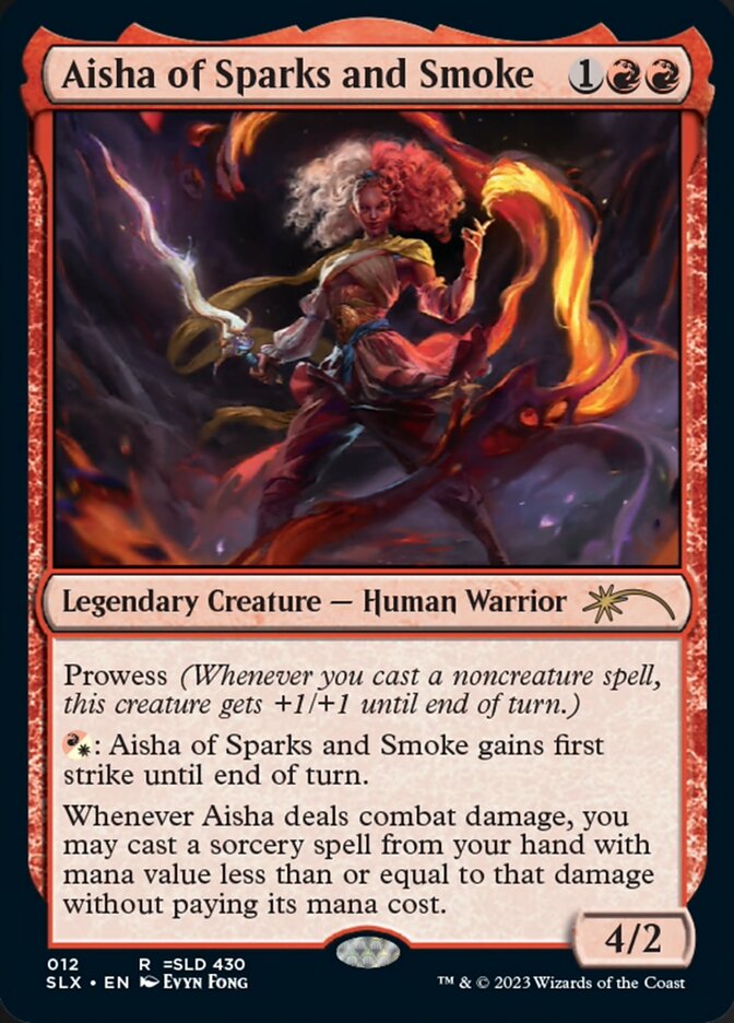 Aisha of Sparks and Smoke [Secret Lair: Universes Within] | Card Citadel