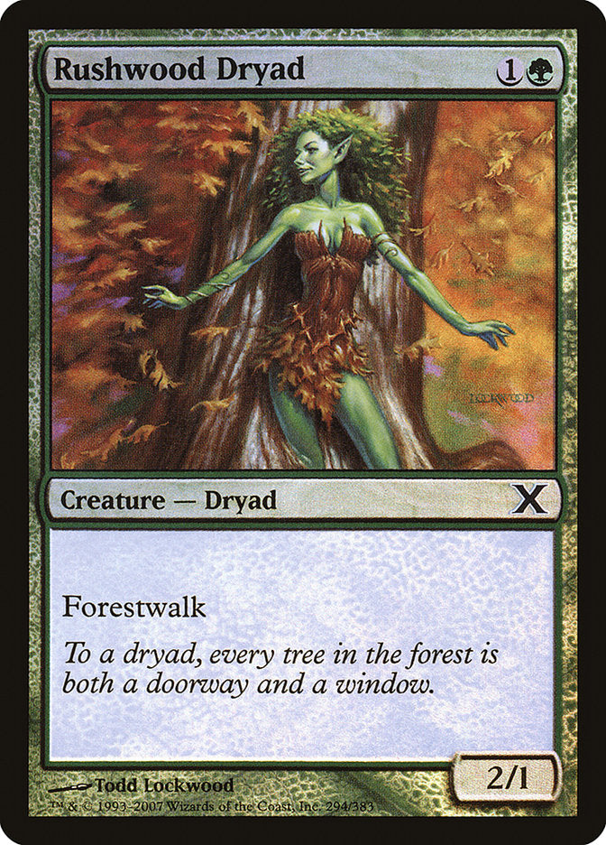 Rushwood Dryad (Premium Foil) [Tenth Edition] | Card Citadel