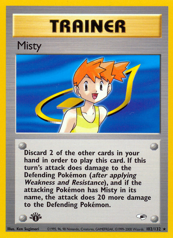 Misty (102/132) [Gym Heroes 1st Edition] | Card Citadel