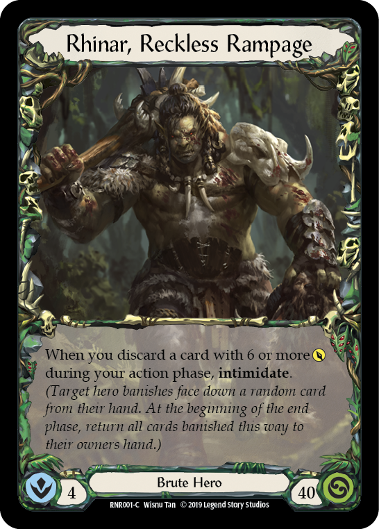 Rhinar, Reckless Rampage [RNR001-C] (Rhinar Hero Deck)  1st Edition Normal | Card Citadel