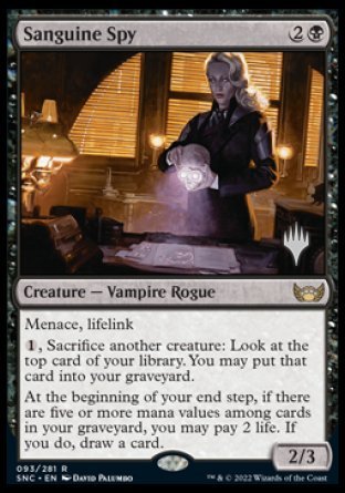 Sanguine Spy (Promo Pack) [Streets of New Capenna Promos] | Card Citadel