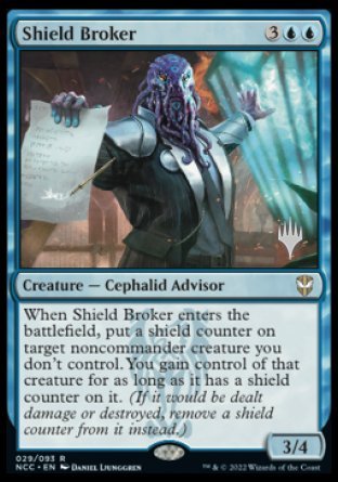 Shield Broker (Promo Pack) [Streets of New Capenna Commander Promos] | Card Citadel