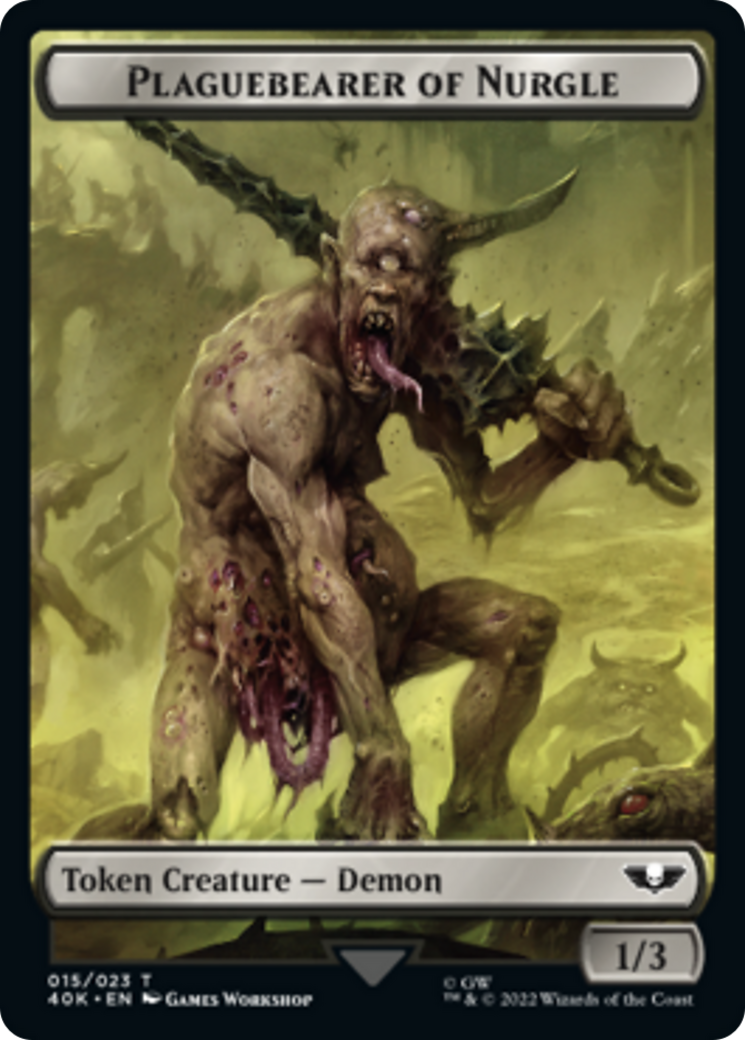 Spawn // Plaguebearer of Nurgle (Surge Foil) [Universes Beyond: Warhammer 40,000 Tokens] | Card Citadel