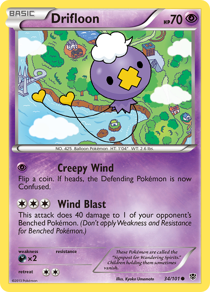 Drifloon (34/101) [Black & White: Plasma Blast] | Card Citadel