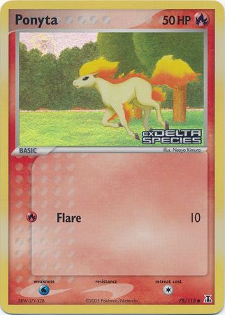 Ponyta (78/113) (Stamped) [EX: Delta Species] | Card Citadel