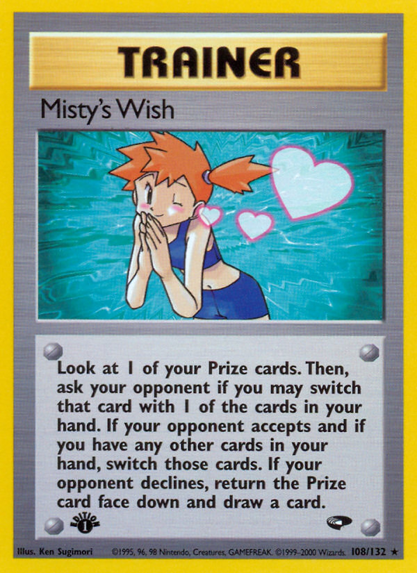 Misty's Wish (108/132) [Gym Challenge 1st Edition] | Card Citadel