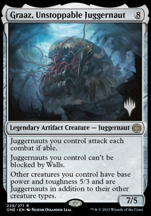 Graaz, Unstoppable Juggernaut (Promo Pack) [Phyrexia: All Will Be One Promos] | Card Citadel