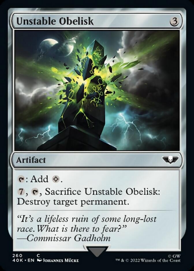 Unstable Obelisk (Surge Foil) [Universes Beyond: Warhammer 40,000] | Card Citadel