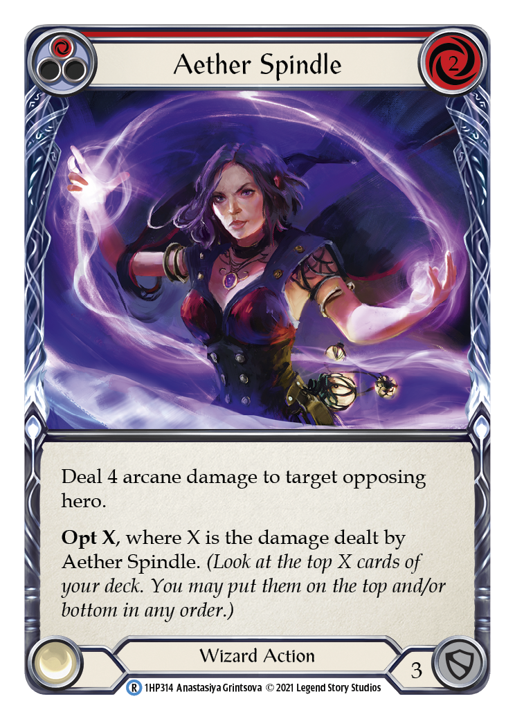 Aether Spindle (Red) [1HP314] | Card Citadel