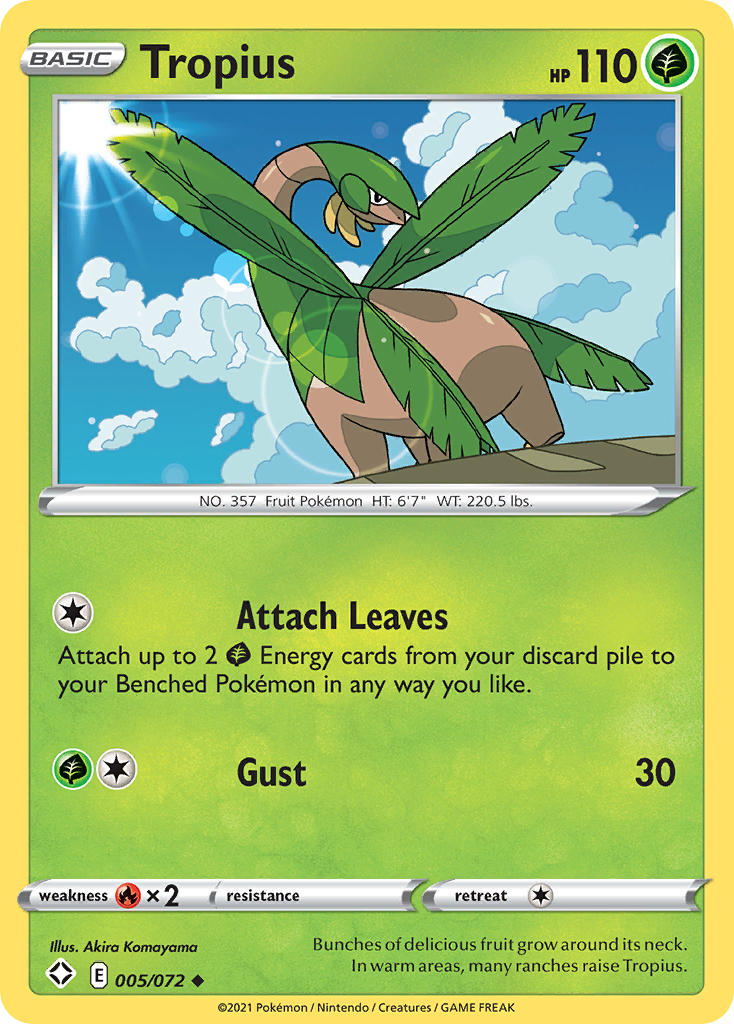 Tropius (005/072) [Sword & Shield: Shining Fates] | Card Citadel