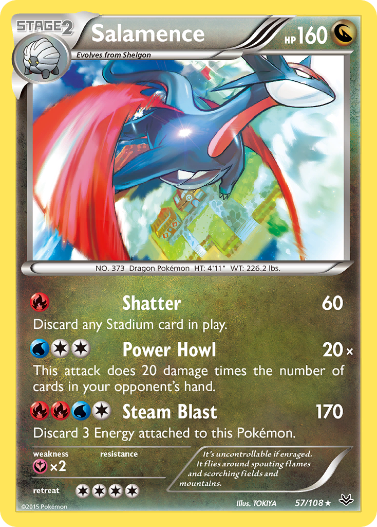 Salamence (57/108) [XY: Roaring Skies] | Card Citadel