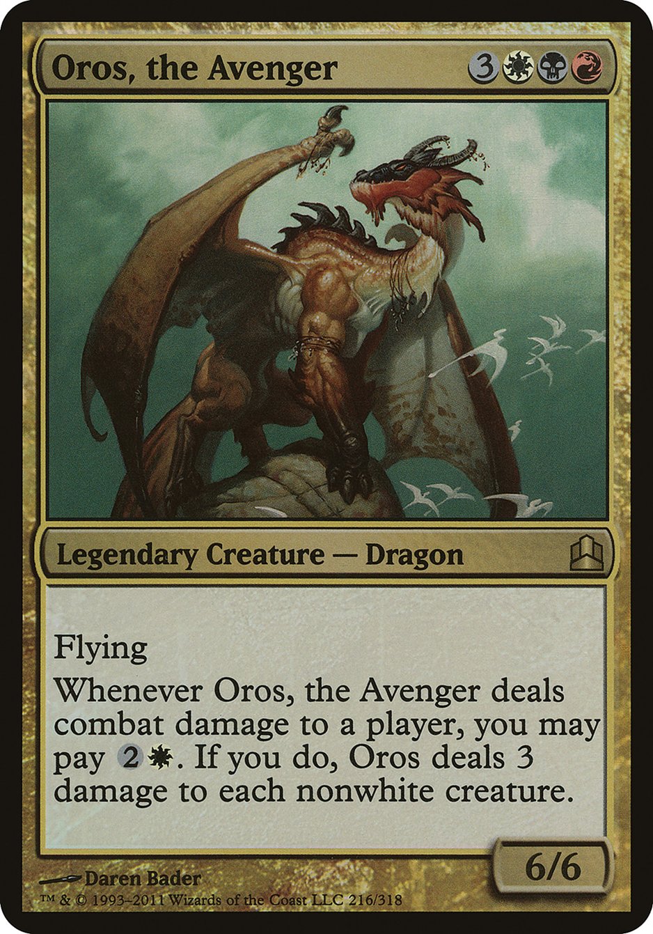 Oros, the Avenger (Oversized) [Commander 2011 Oversized] | Card Citadel