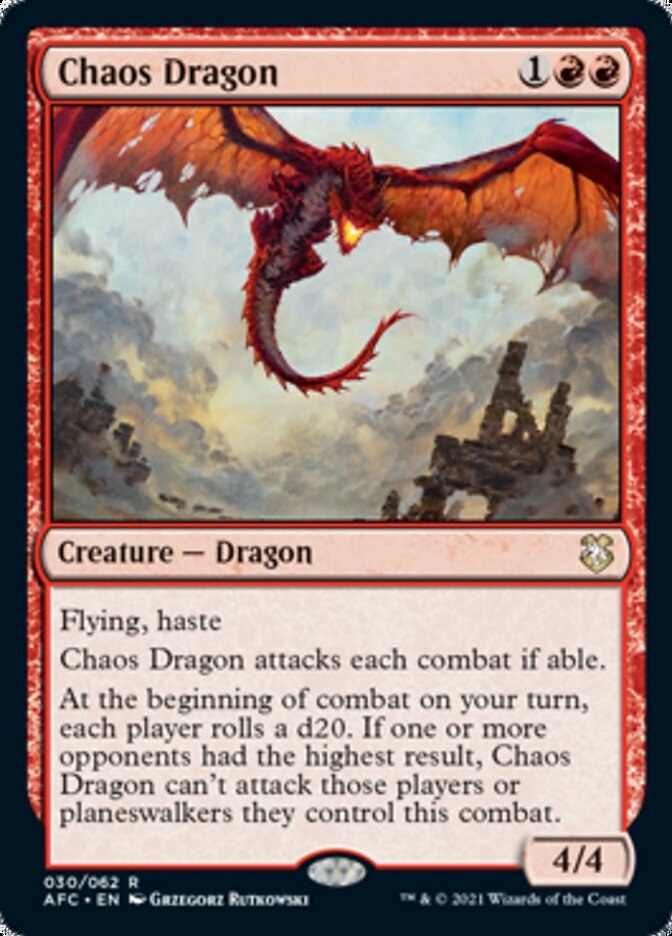 Chaos Dragon [Dungeons & Dragons: Adventures in the Forgotten Realms Commander] | Card Citadel