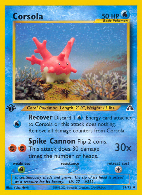 Corsola (37/75) [Neo Discovery 1st Edition] | Card Citadel