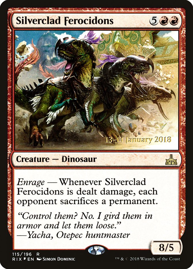 Silverclad Ferocidons [Rivals of Ixalan Promos] | Card Citadel