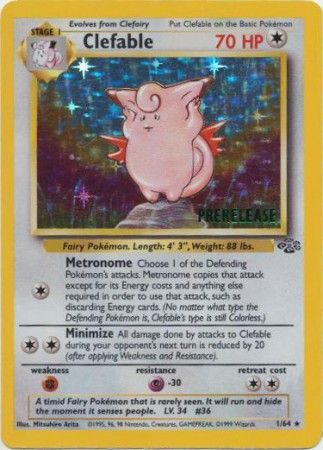 Clefable (1/64) (Prerelease Promo) [Jungle Unlimited] | Card Citadel